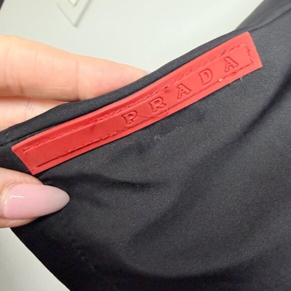 Authentic Vintage Prada Black Jacket with Red Logo – Iconic Staple - Picture 14 of 17